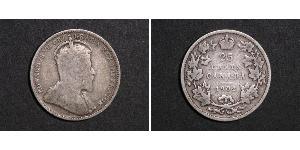 25 Цент Канада Серебро Эдуард VII (1841-1910)