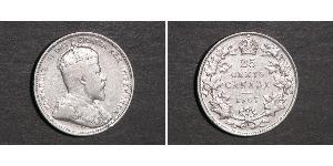 25 Цент Канада Серебро Эдуард VII (1841-1910)