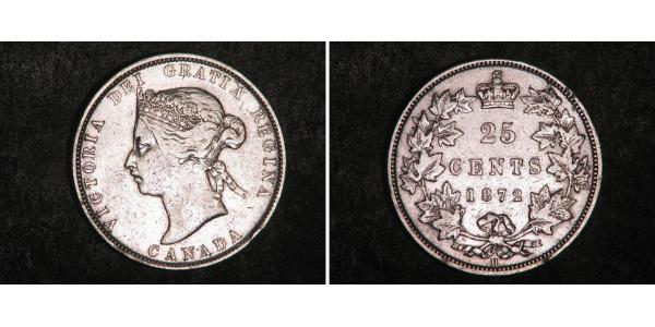 25 Цент Канада Серебро Виктория (1819 - 1901)