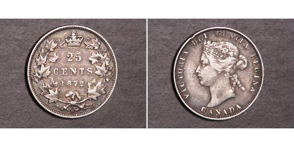 25 Цент Канада Серебро Виктория (1819 - 1901)