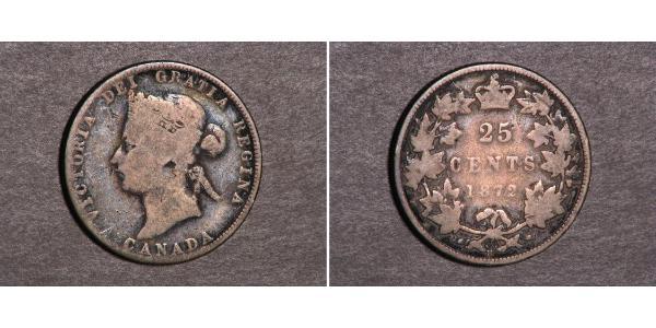 25 Цент Канада Серебро Виктория (1819 - 1901)