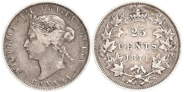 25 Цент Канада Серебро Виктория (1819 - 1901)