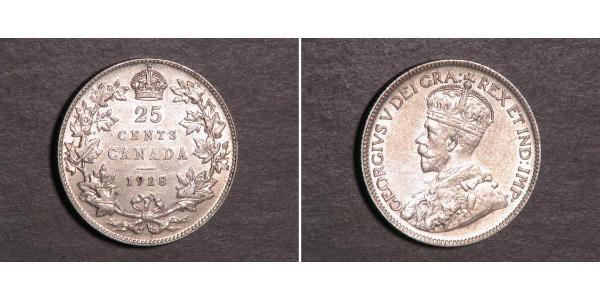 25 Цент Канада Серебро Георг V (1865-1936)