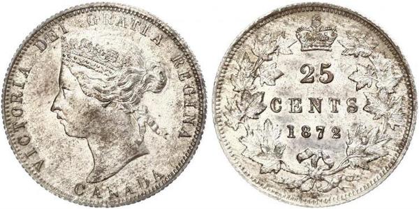 25 Цент Канада Серебро Виктория (1819 - 1901)