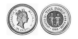 25 Цент Австралія (1939 - ) Срібло Єлизавета II (1926-2022)