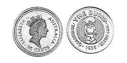 25 Цент Австралія (1939 - ) Срібло Єлизавета II (1926-2022)