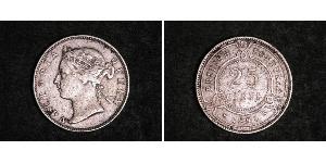 25 Цент Британский Гондурас (1862-1981) Срібло Вікторія (1819 - 1901)