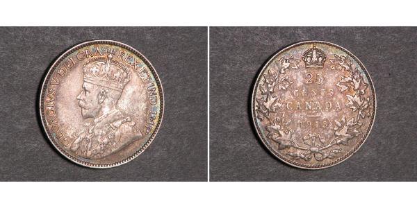 25 Цент Канада Срібло Георг V (1865-1936)
