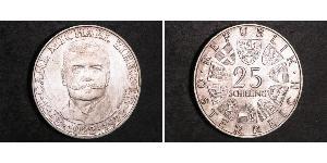 25 Шиллинг Австрийская Республика(1955 - ) Серебро 