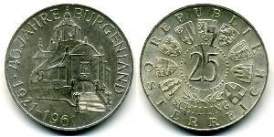 25 Шиллинг Австрийская Республика(1955 - ) Серебро 