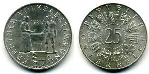 25 Шиллинг Австрийская Республика(1955 - ) Серебро 
