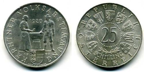 25 Шиллинг Австрийская Республика(1955 - ) Серебро 