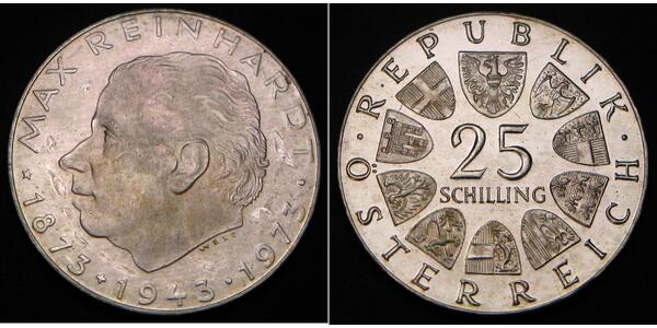 25 Шиллинг Австрийская Республика(1955 - ) Серебро 