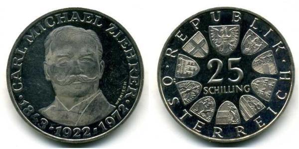 25 Шиллинг Австрийская Республика(1955 - ) Серебро 