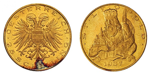 25 Шилінг Federal State of Austria (1934-1938) Золото 