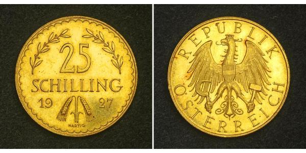 25 Шилінг Перша Австрійська Республіка (1918-1934) Золото 
