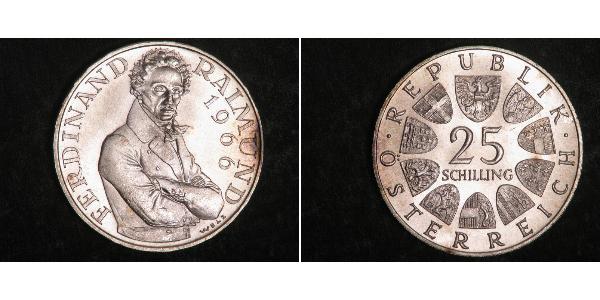 25 Шилінг Австрійська Республіка (1955 - ) Срібло 