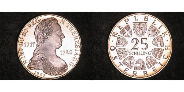 25 Шилінг Австрійська Республіка (1955 - ) Срібло Maria Theresa of Austria (1717 - 1780)