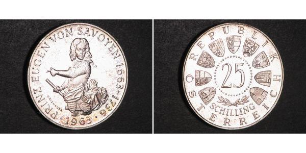 25 Шилінг Австрійська Республіка (1955 - ) Срібло 