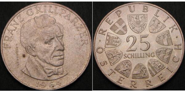 25 Шилінг Австрійська Республіка (1955 - ) Срібло 