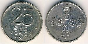 25 Эре Норвегия Никель/Медь 