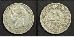 25 Эре Дания Серебро Фредерик VIII (король Дании) (1843 - 1912)