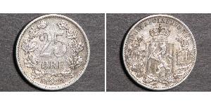 25 Эре Норвегия Серебро Оскар II (1829-1907)