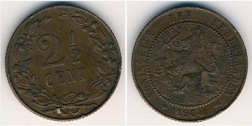2 1/2 Cent Reino de los Países Bajos (1815 - ) Bronce 