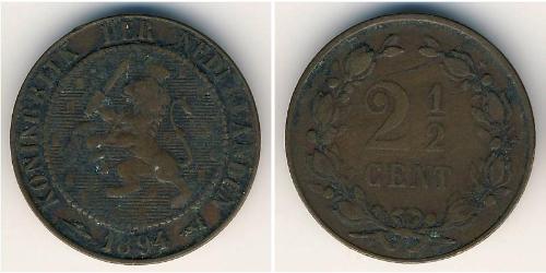 2 1/2 Cent Kingdom of the Netherlands (1815 - ) Copper 