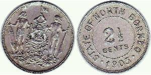 2 1/2 Cent North Borneo (1882-1963) Kupfer/Nickel 