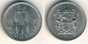 2 1/2 Cent Southern Rhodesia (1923-1980) Kupfer/Nickel 