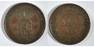 2 1/2 Cent Indie Orientali Olandesi (1800 - 1942) Rame 