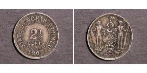 2 1/2 Cent Borneo del Nord (1882-1963) Rame/Nichel 
