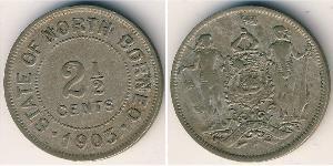 2 1/2 Cent Borneo del Nord (1882-1963) Rame/Nichel 