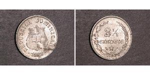 2 1/2 Centavo République dominicaine Argent 