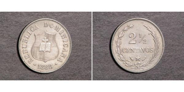 2 1/2 Centavo République dominicaine Argent 