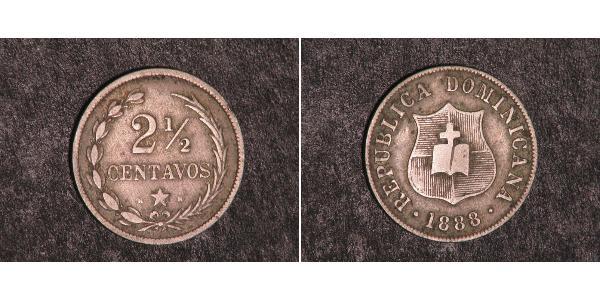 2 1/2 Centavo République dominicaine Argent 