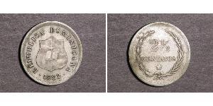 2 1/2 Centavo Repubblica Dominicana Argento 