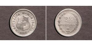 2 1/2 Centavo Repubblica Dominicana Argento 