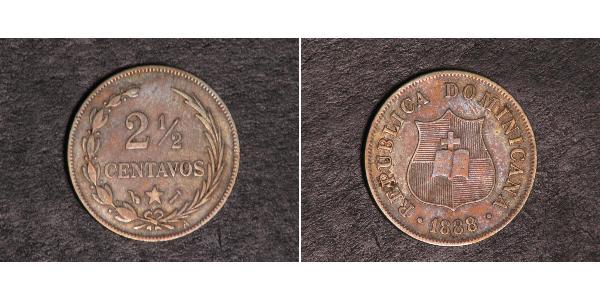 2 1/2 Centavo Repubblica Dominicana Argento 