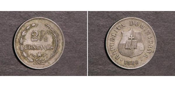 2 1/2 Centavo Repubblica Dominicana Argento 