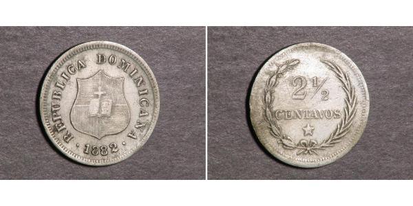 2 1/2 Centavo Repubblica Dominicana Argento 