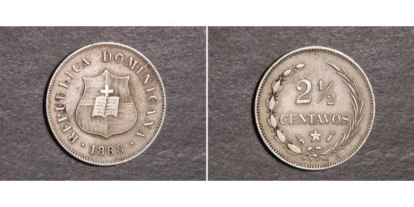 2 1/2 Centavo Repubblica Dominicana Argento 
