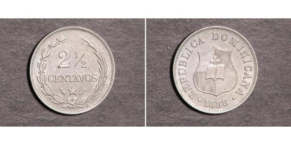 2 1/2 Centavo Repubblica Dominicana Argento 