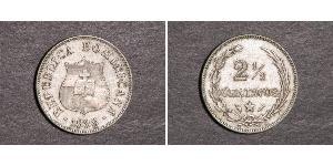 2 1/2 Centavo República Dominicana Plata 