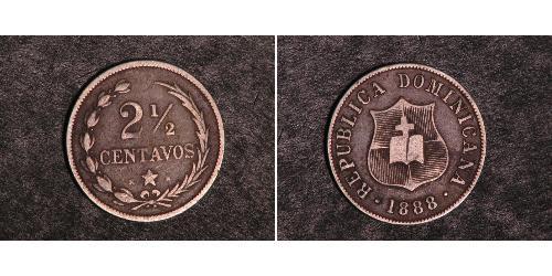 2 1/2 Centavo República Dominicana Plata 