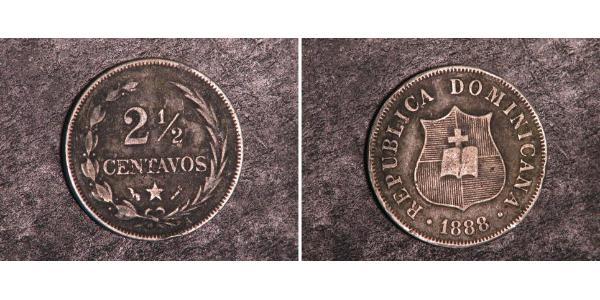 2 1/2 Centavo República Dominicana Plata 