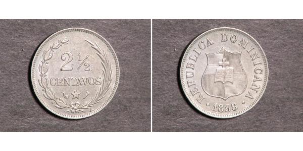 2 1/2 Centavo República Dominicana Plata 