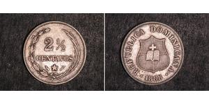 2 1/2 Centavo Dominikanische Republik Silber 