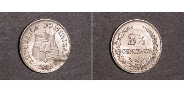 2 1/2 Centavo Dominikanische Republik Silber 